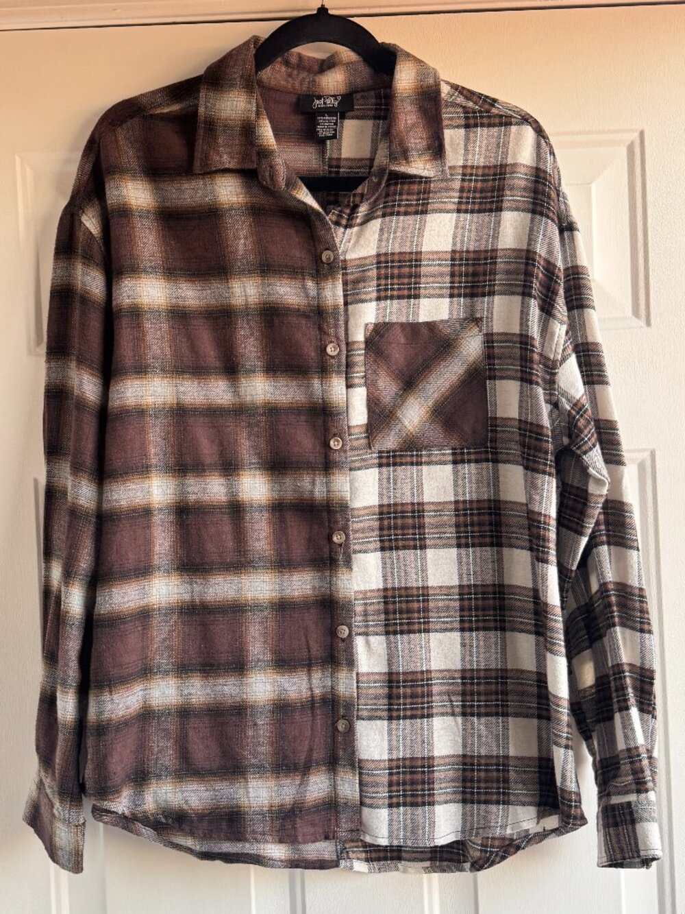 NWOT Just Polly Button Up Flannel Top